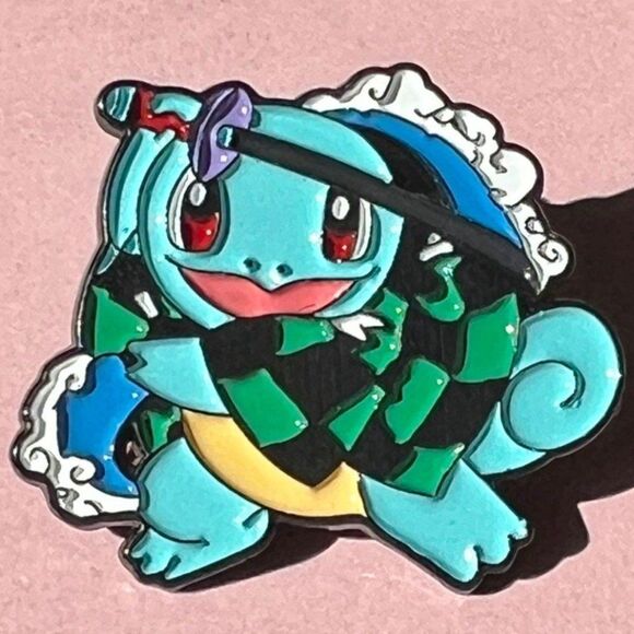 Squirtle/Tanjiro Pokemon Enamel Pin - Picture 4 of 5